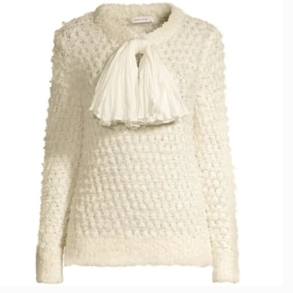 124 Rebecca Taylor Alpaca Bow Sweater XS NWT - Picture 2 of 10